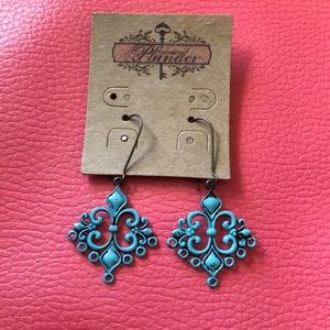 Plunder teal earrings